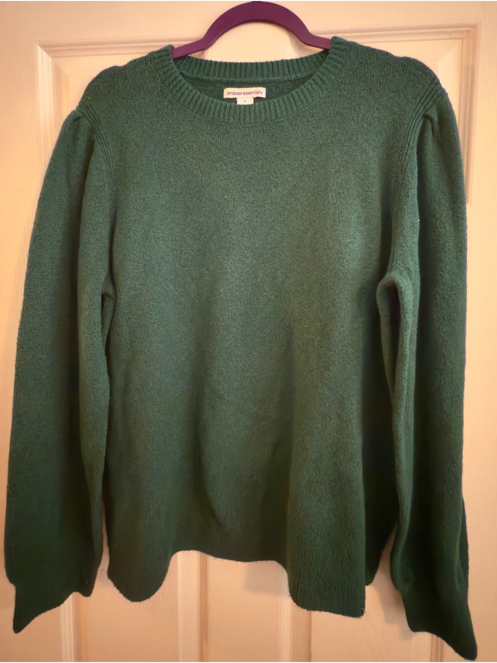 Amazon Essentials Women's Forest Green Crewneck Sweater